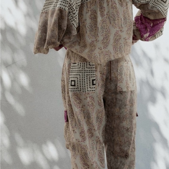 Zara Multicolor Patterned Pants - Picture 4 of 7